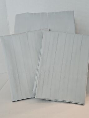 Hotel Collection Smokey Gray Blue Cotton Queen Flat Sheet & Pillowcase Set